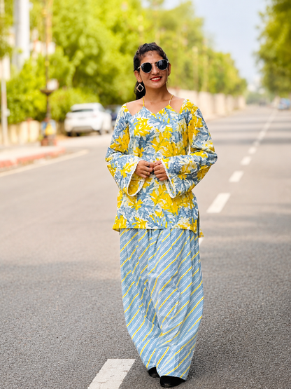 Golden Bloom Floral Set