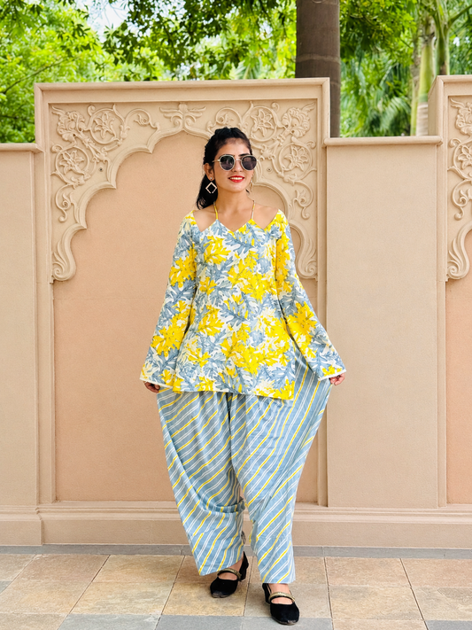 Golden Bloom Floral Set