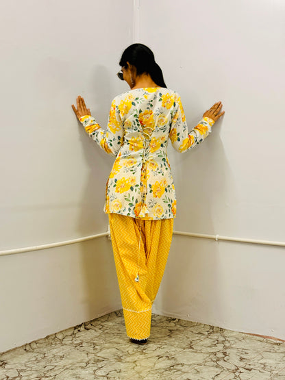Sunshine Floral Kurti Set